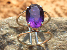 Load image into Gallery viewer, Healing ring silver 925 (carnelian, amethyst, red/aqua/green chalcedony, citrine, lapis)
