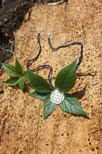 Unity choker (carnelian. lapis, malachite, labradorite, pyrite, howlite) with silver 925 charm