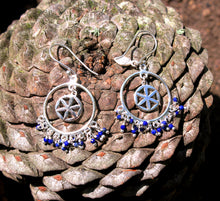 Load image into Gallery viewer, Tradition silver 925 earrings (carnelian. lapis, malachite, 7 stones, pyrite)
