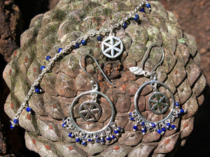 Tradition silver 925 bracelet (carnelian. lapis, malachite, 7 stones, pyrite)