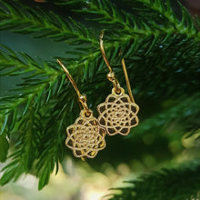 Load image into Gallery viewer, Dosha (Kapha / Vata / Pitta) Silver 925 Gold plated Earrings
