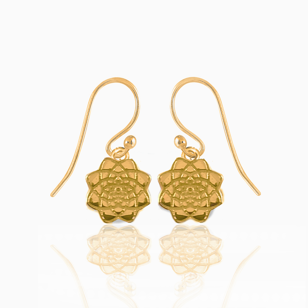 Dosha (Kapha / Vata / Pitta) Silver 925 Gold plated Earrings