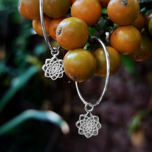 Symmetric harmony (Vata, Pitta, Kapha dosha) silver 925 earrings
