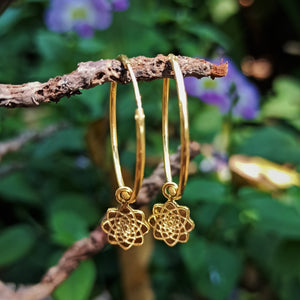 Symmetric harmony (Vata, Pitta, Kapha dosha) silver 925 gold plated earrings