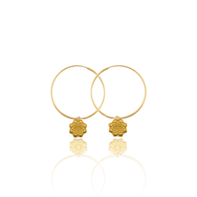 Load image into Gallery viewer, Symmetric harmony (Vata, Pitta, Kapha dosha) silver 925 gold plated earrings
