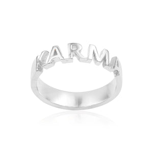 Sweet word Silver 925 ring Love/Karma/Peace