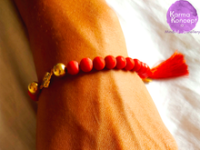 Load image into Gallery viewer, Mala chakra silver 925 (coral, rudraksha, sandal wood, malachite, lapis) bracelet
