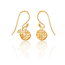 Load image into Gallery viewer, Simplicity (Moon, Sun, Mandala, Tree of life, Lotus) silver 925 gold plated earrings
