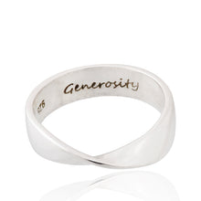 Load image into Gallery viewer, Mobius ring (Love/Sincerity/Generosity) silver 925
