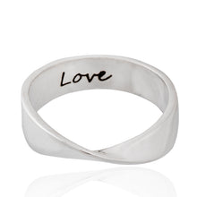 Load image into Gallery viewer, Mobius ring (Love/Sincerity/Generosity) silver 925
