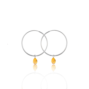 Symmetric harmony Crystal Drops Silver 925 Earrings