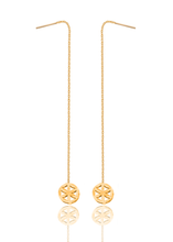 Load image into Gallery viewer, Parallel silver 925 gold plated earrings
