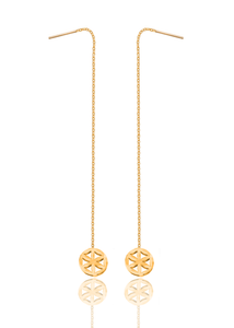 Parallel silver 925 gold plated earrings