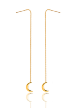 Load image into Gallery viewer, Parallel silver 925 gold plated earrings
