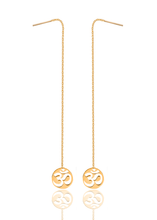 Load image into Gallery viewer, Parallel silver 925 gold plated earrings

