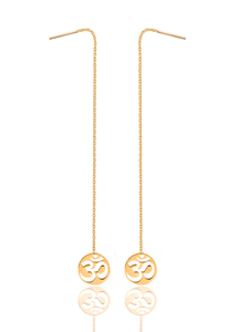 Parallel silver 925 gold plated earrings