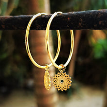 Load image into Gallery viewer, Symmetric harmony (Vata, Pitta, Kapha dosha) silver 925 gold plated earrings
