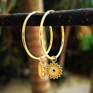 Symmetric harmony (Vata, Pitta, Kapha dosha) silver 925 gold plated earrings