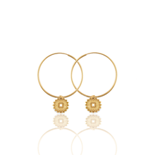 Load image into Gallery viewer, Symmetric harmony (Vata, Pitta, Kapha dosha) silver 925 gold plated earrings
