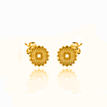 Load image into Gallery viewer, Dosha (Vata, Pitta, Kapha) silver 925 gold plated studs
