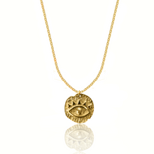 Load image into Gallery viewer, Protection Talisman EYE Silver 925 (Gold plated) necklace
