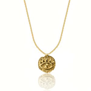 Protection Talisman EYE Silver 925 (Gold plated) necklace