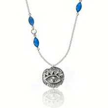 Load image into Gallery viewer, Protection talisman Silver 925 (gold plated) natural stones necklace
