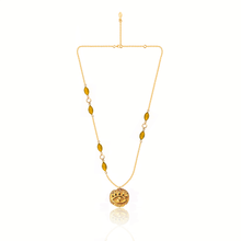 Load image into Gallery viewer, Protection talisman Silver 925 (gold plated) natural stones necklace
