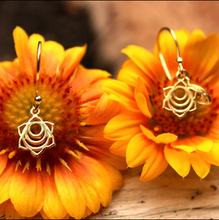 Load image into Gallery viewer, Simplicity 7 Chakras Silver 925 gold plated earrings

