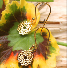 Load image into Gallery viewer, Simplicity 7 Chakras Silver 925 gold plated earrings
