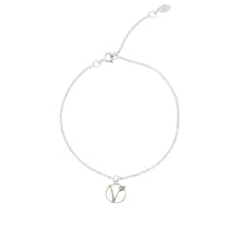 Load image into Gallery viewer, Simplicity Vegan sign silver 925/silver gold plated bracelet
