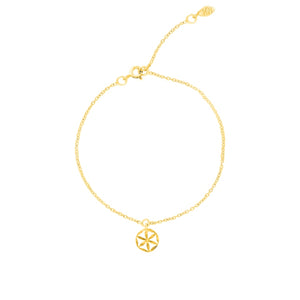 Simplicity silver 925 gold plated bracelet