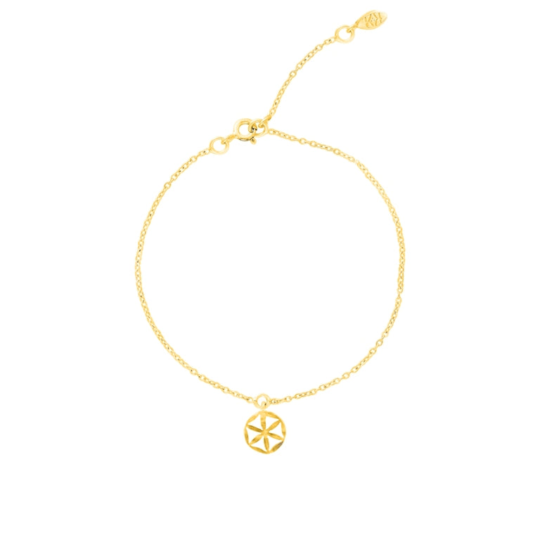 Simplicity silver 925 gold plated bracelet
