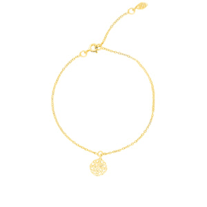 Simplicity silver 925 gold plated bracelet