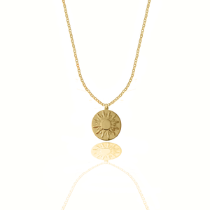 Sun power silver 925 (gold plated) chain necklace