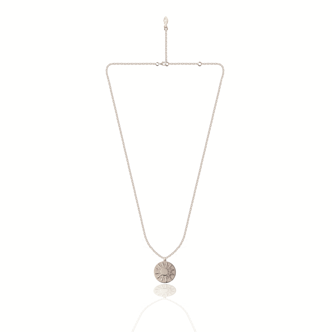 Sun power silver 925 (gold plated) chain necklace