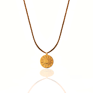 Sun power silver 925 (gold plated) thread necklace