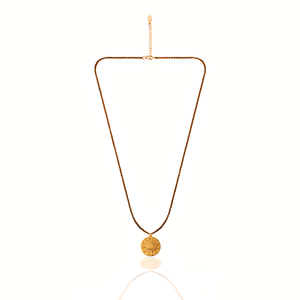 Sun power silver 925 (gold plated) thread necklace