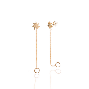 Time Loop Silver 925 gold plated earrings