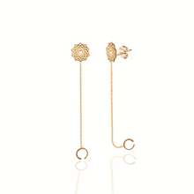 Load image into Gallery viewer, Time Loop Silver 925 gold plated earrings
