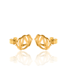Load image into Gallery viewer, Simplicity chakra silver 925 gold plated studs
