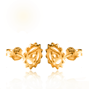 Simplicity chakra silver 925 gold plated studs