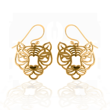Load image into Gallery viewer, Totem Tiger Silver 925 (Silver gold plated) earrings

