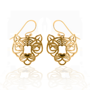 Totem Tiger Silver 925 (Silver gold plated) earrings