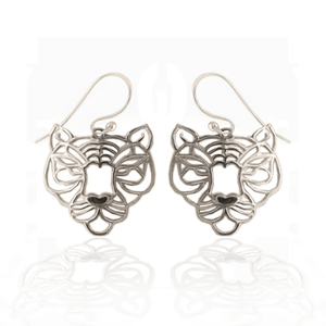 Totem Tiger Silver 925 (Silver gold plated) earrings