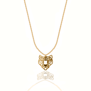 Totem Tiger silver 925 (Gold plated) chain necklace