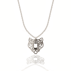 Totem Tiger silver 925 (Gold plated) chain necklace