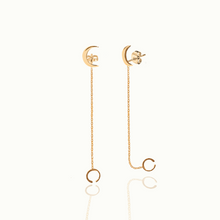 Load image into Gallery viewer, Time Loop Silver 925 gold plated earrings
