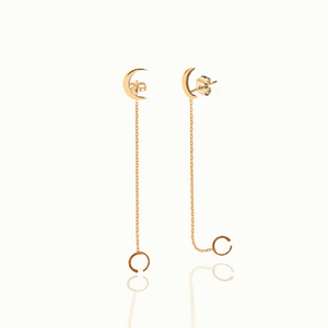 Time Loop Silver 925 gold plated earrings