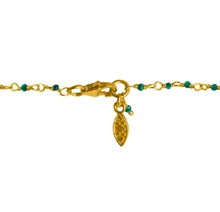 Load image into Gallery viewer, Time to time Vegan sign sliver 925 gold plated malachite/lapis necklace
